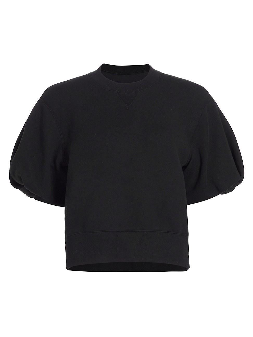 Womens Sponge Puff-Sleeve Sweatshirt Product Image