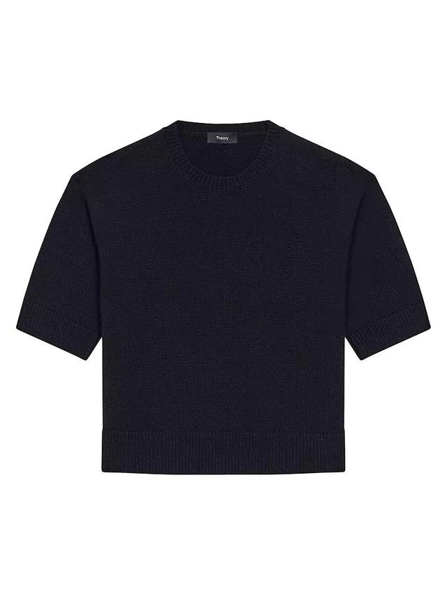 Cashmere Knit Crop T-Shirt Product Image