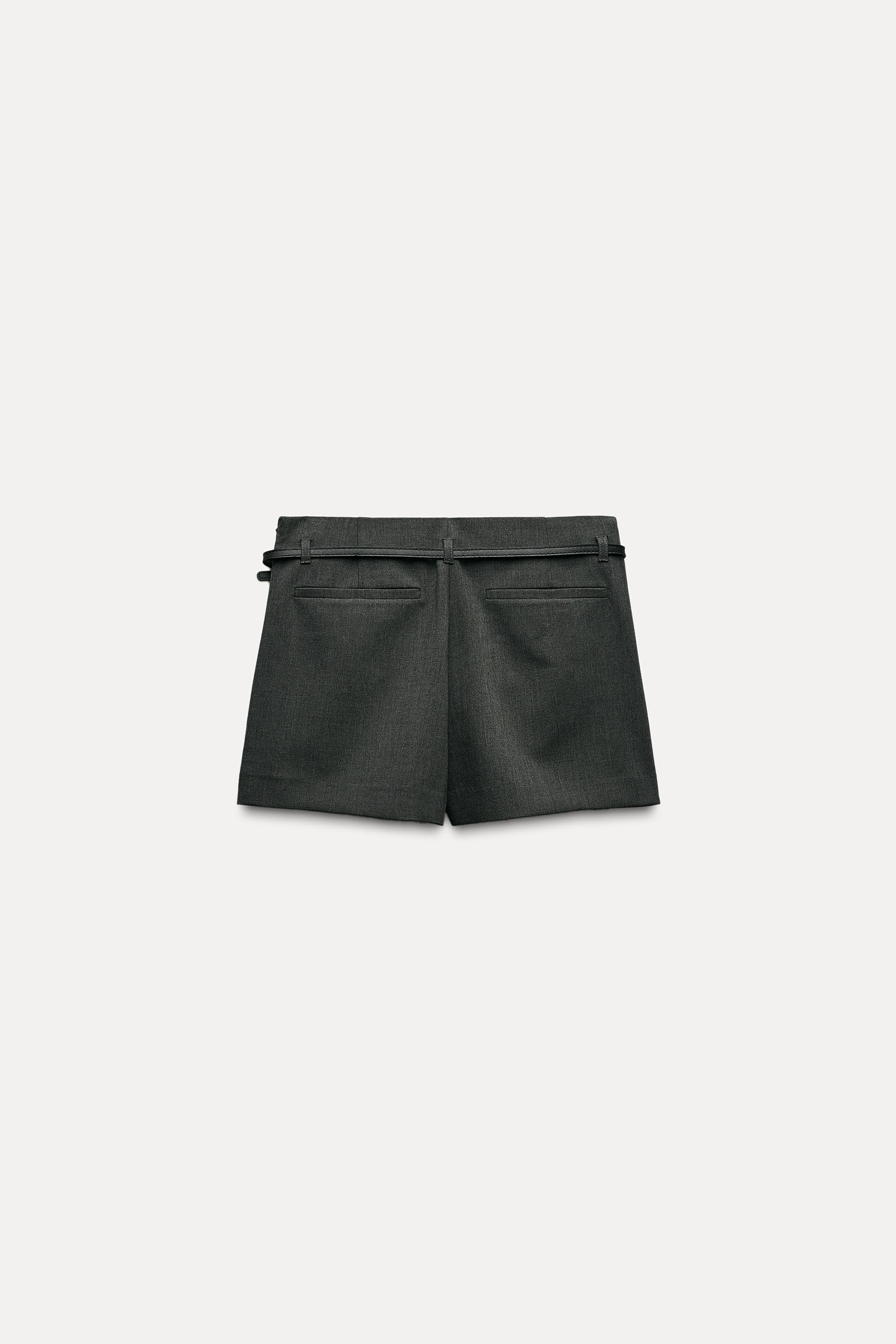 BELTED BOX PLEAT SKORT Product Image