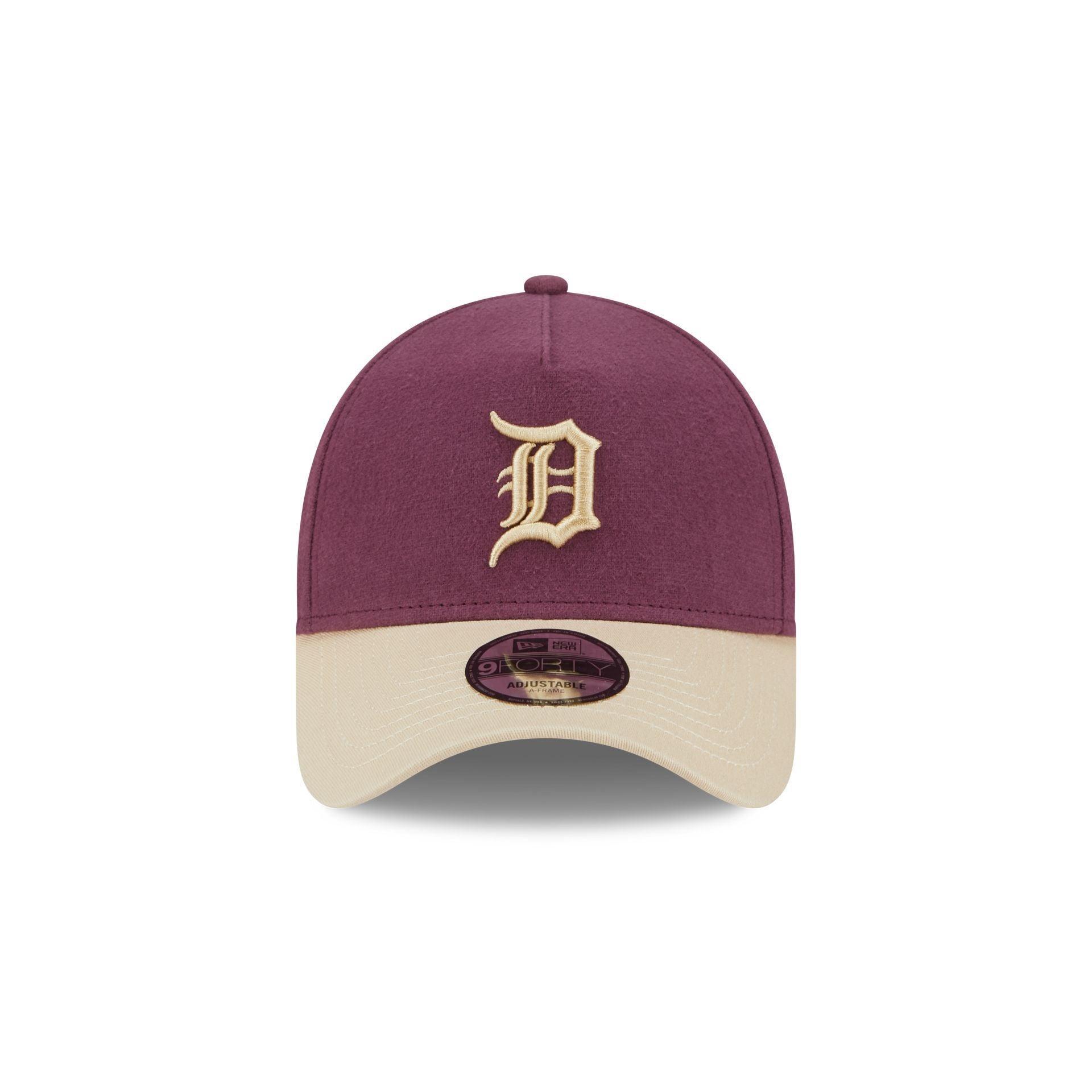 Detroit Tigers Moleskin Crown Maroon 9FORTY A-Frame Snapback Hat Male Product Image