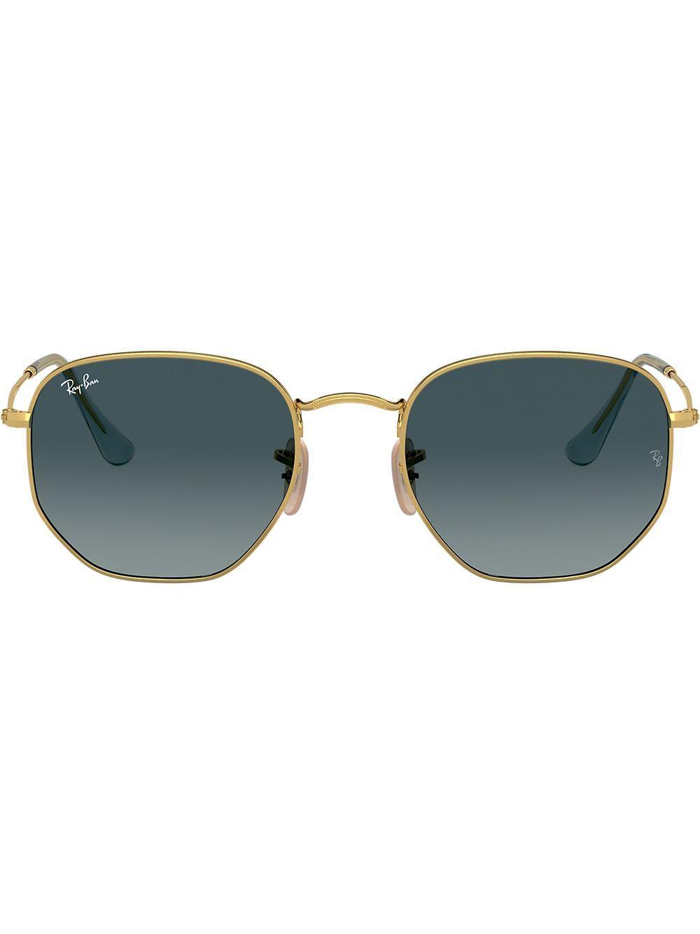 RAY BAN Rb3548n Hexagonal Sunglasses In Gold Product Image