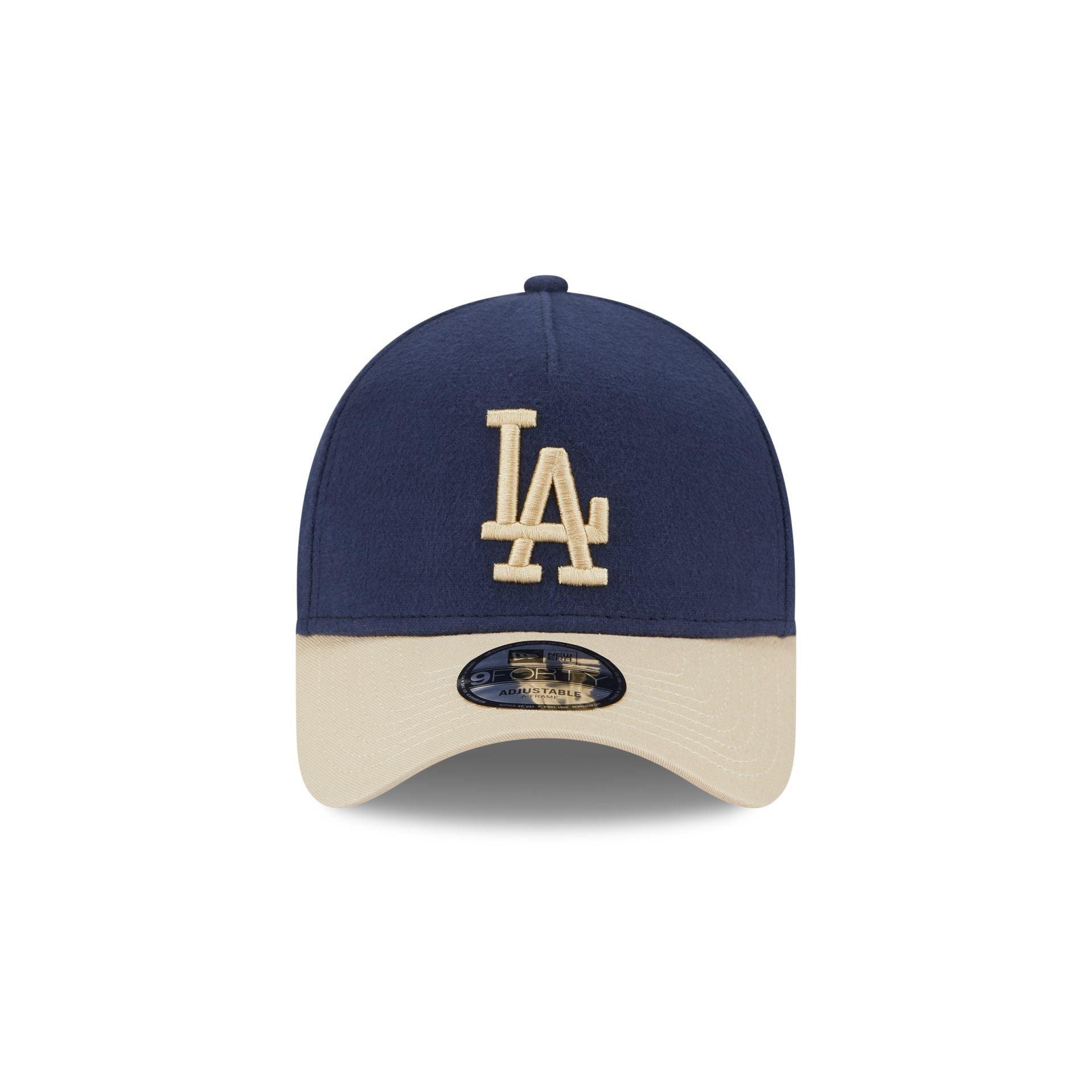 Los Angeles Dodgers Moleskin Crown Navy 9FORTY A-Frame Snapback Hat Male Product Image