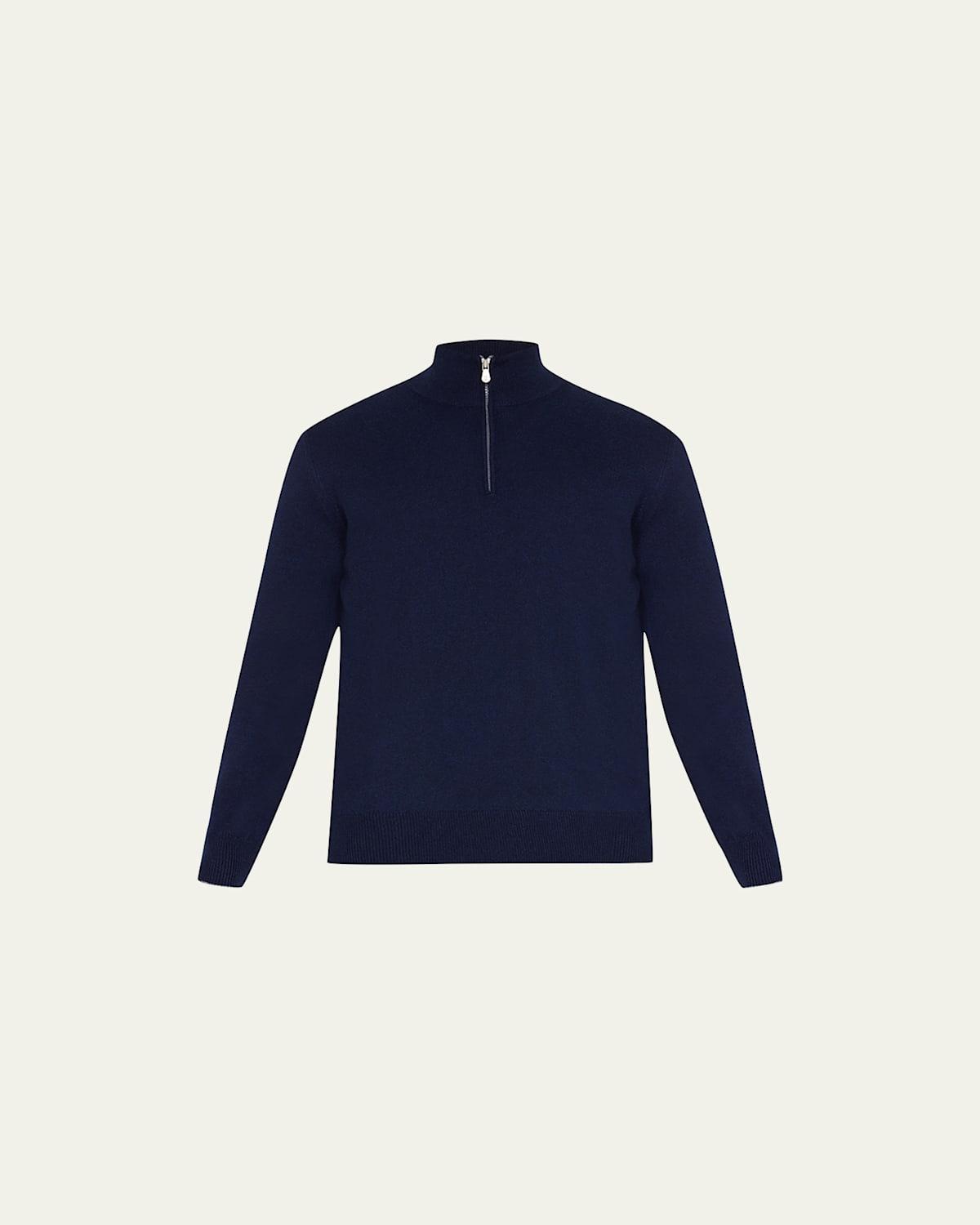 Mens Cashmere Quarter-Zip Sweater Product Image