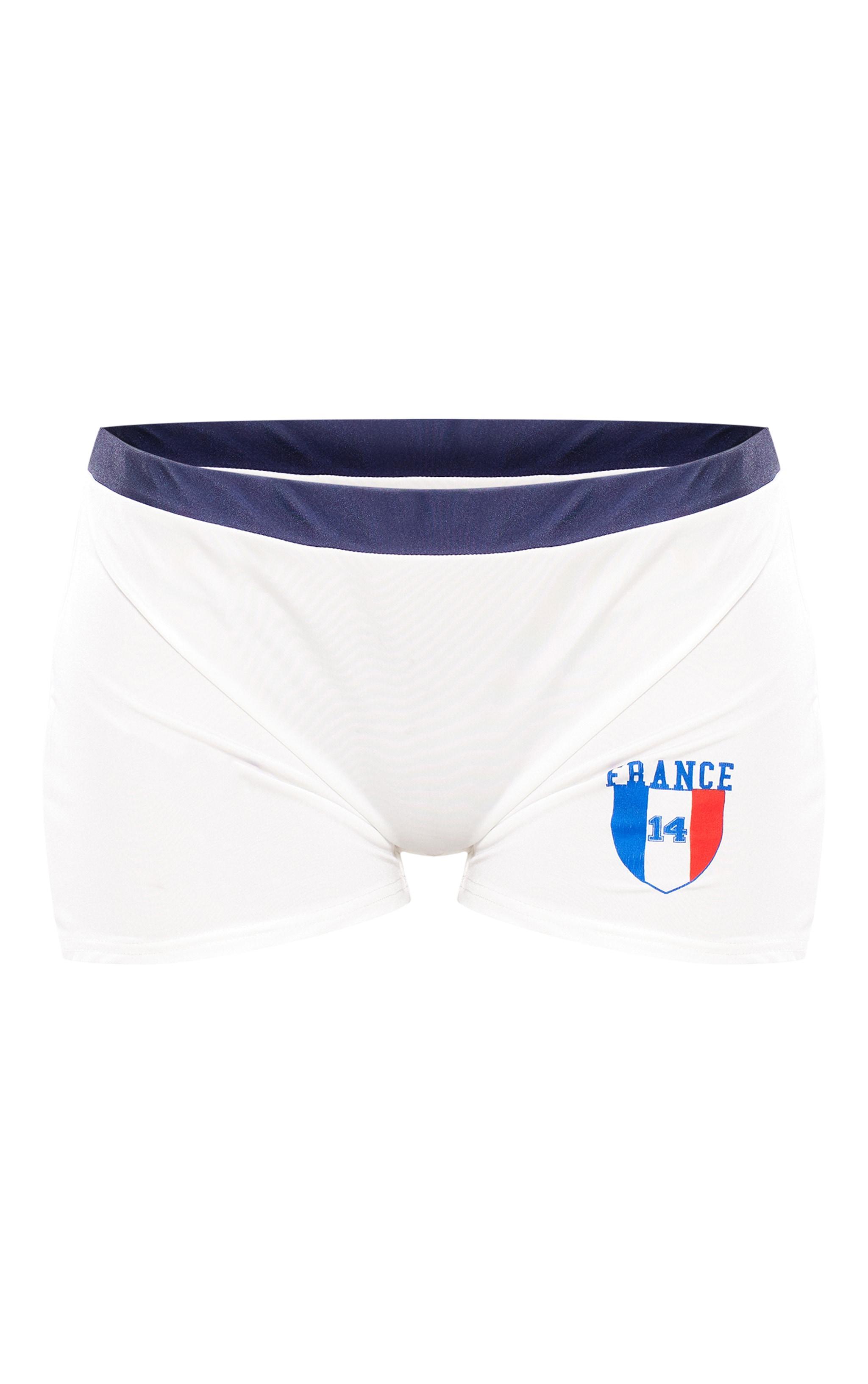 White France Mini Beach Shorts Product Image