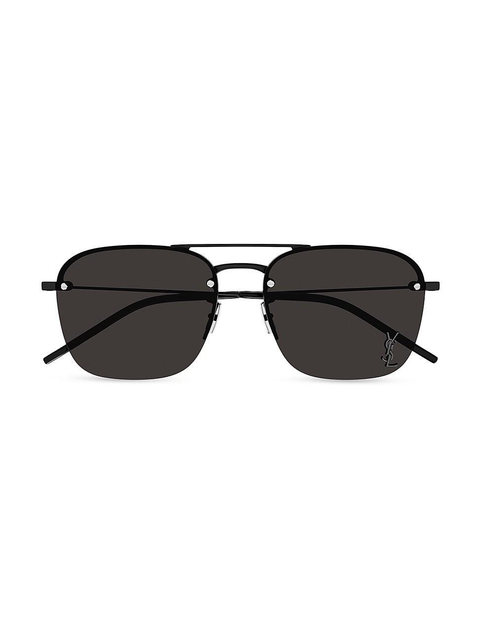 Saint Laurent Monogram Pin Navigator Sunglasses, 59mm Product Image