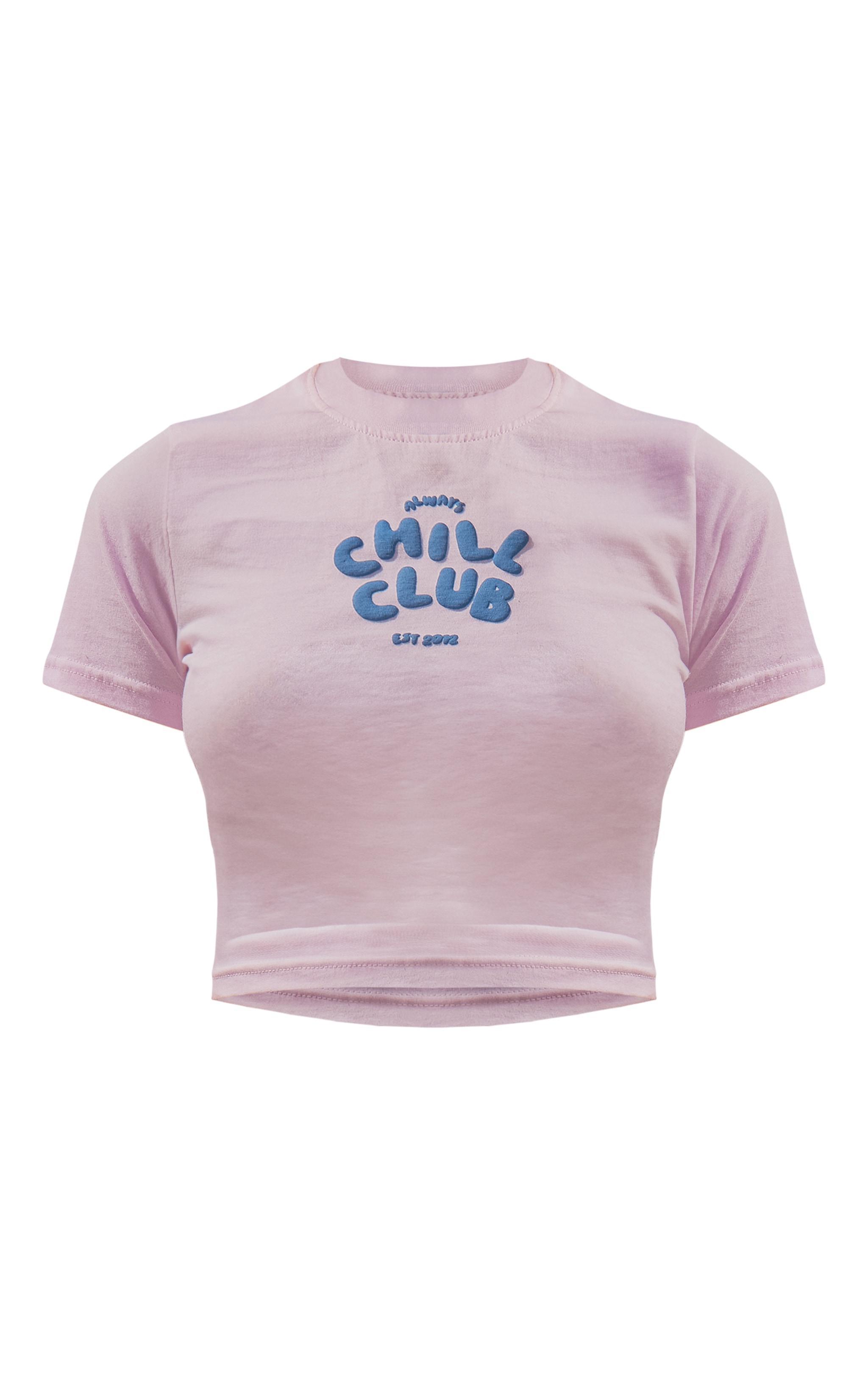 Bubblegum Pink Chill Club Puff Print Cotton Hot Pants Product Image