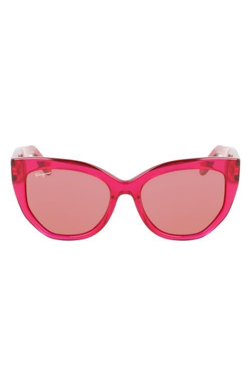 FERRAGAMO 56mm Gradient Cat Eye Sunglasses Product Image