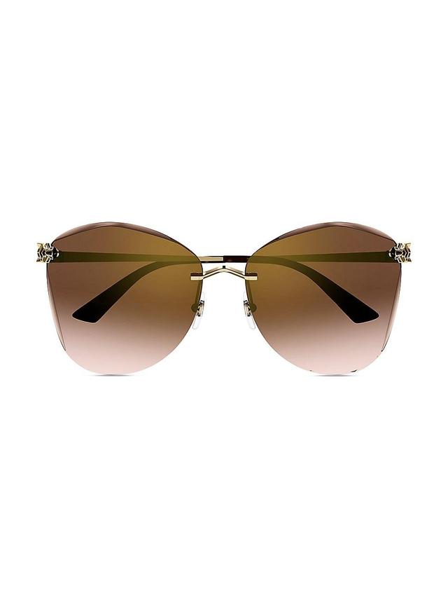 Cartier 62mm Gradient Oversize Butterfly Sunglasses Product Image