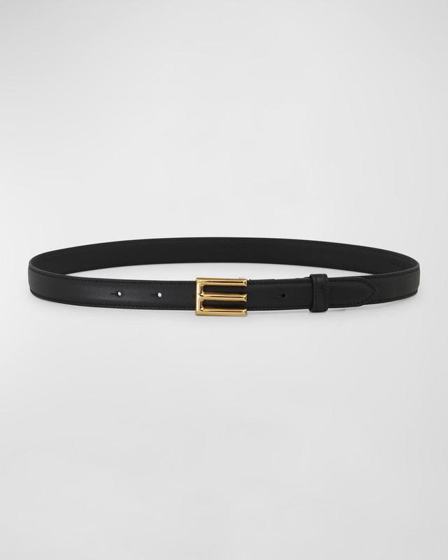 Logo Buckle Leather Belt Product Image