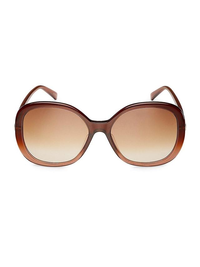 Womens Round Shiny 58MM Gradient Sunglasses Product Image