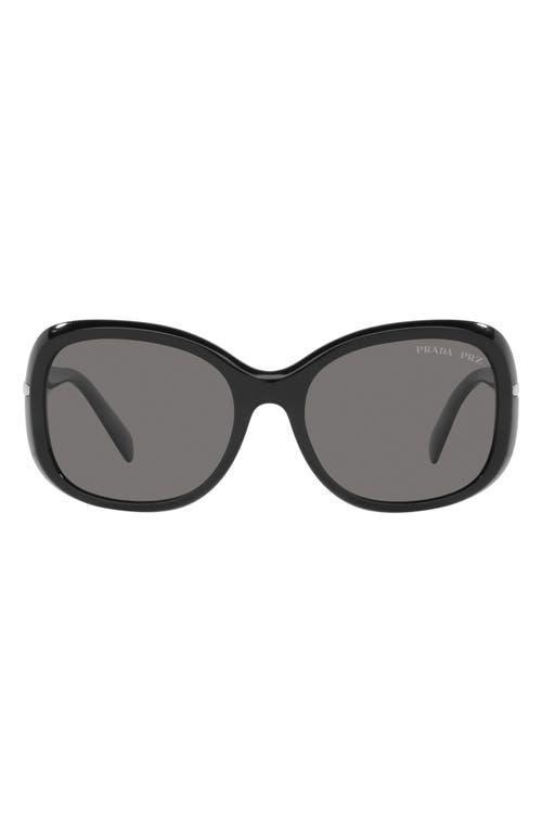 Prada 57mm Oversize Polarized Round Sunglasses Product Image