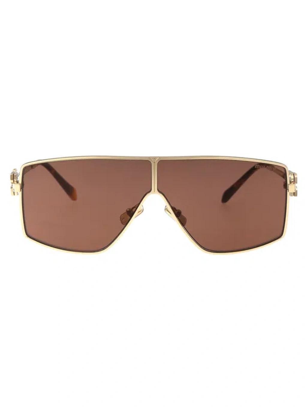 MIU MIU Sunglasses In Zvn70d Pale Gold Product Image