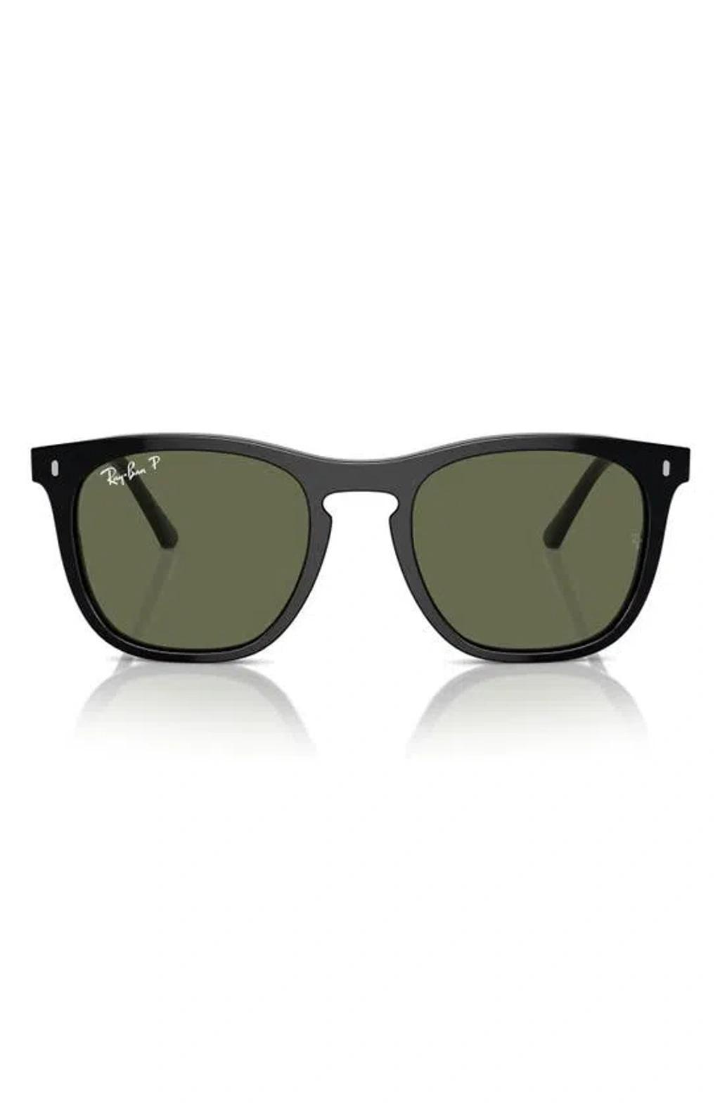 RAY BAN 53mm Polarized Square Sunglasses In Black Product Image