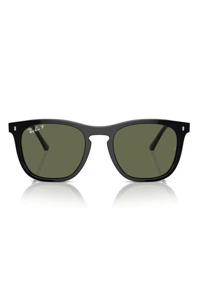 RAY BAN 53mm Polarized Square Sunglasses In Black Product Image