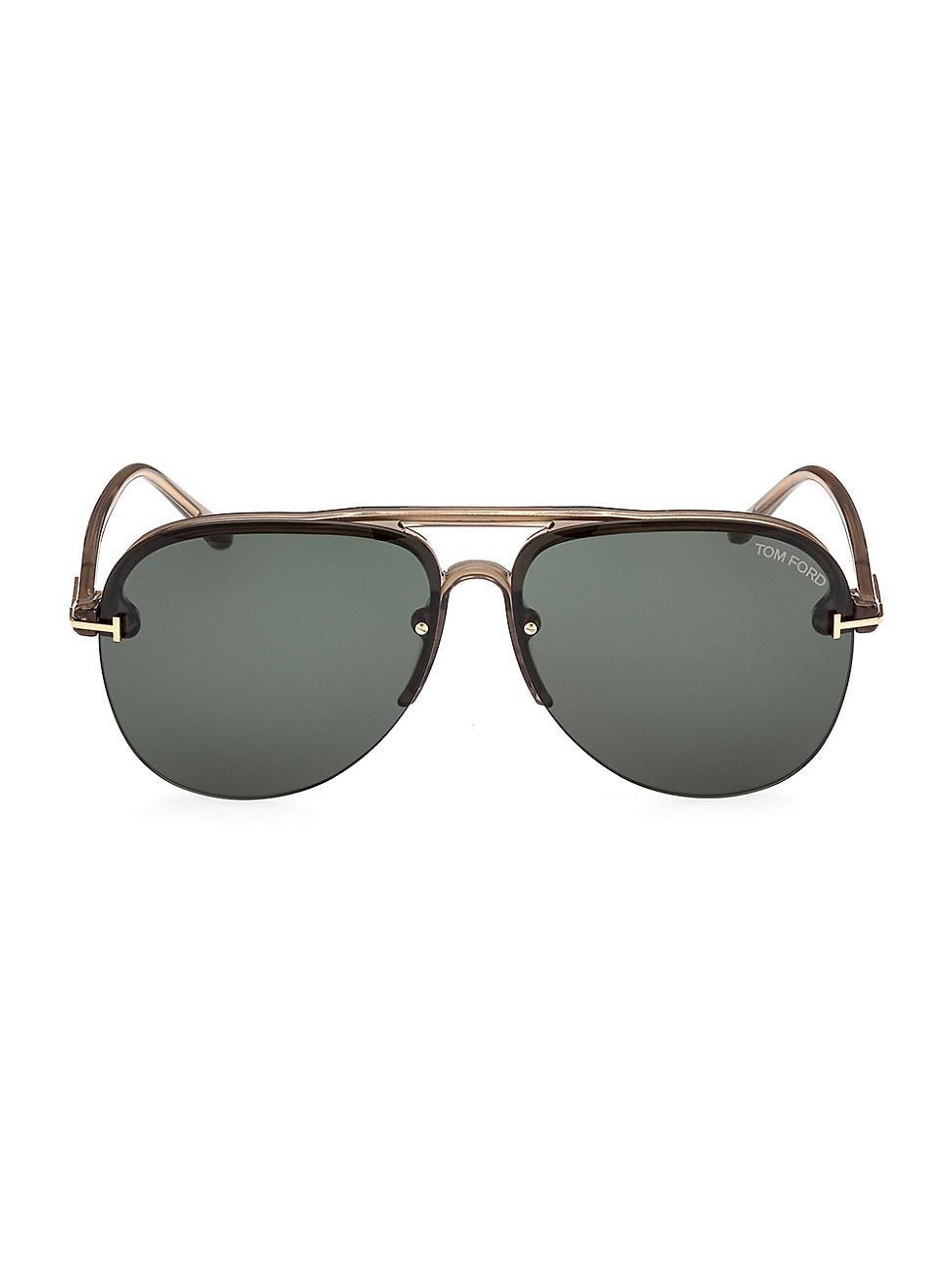 FERRAGAMO Gancini Evolution 61mm Aviator Sunglasses Product Image