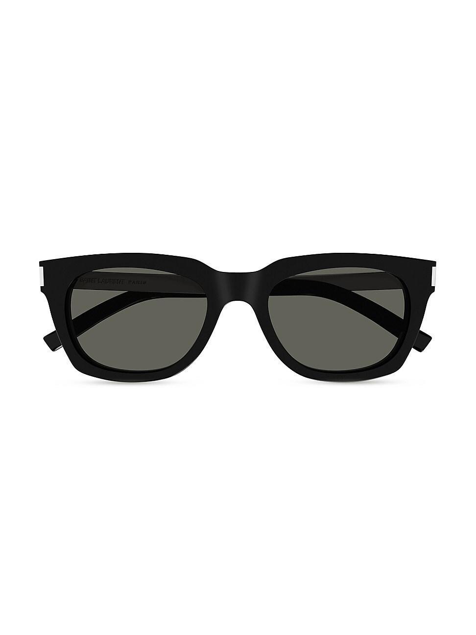 Mens Combi Corner Angle Bold 53MM Rectangular Acetate Sunglasses Product Image