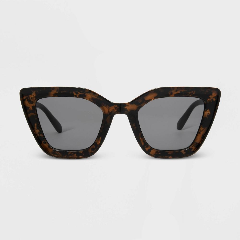 Womens Shiny Plastic/Metal Cateye Sunglasses - Universal Thread /Tortoise Print Product Image