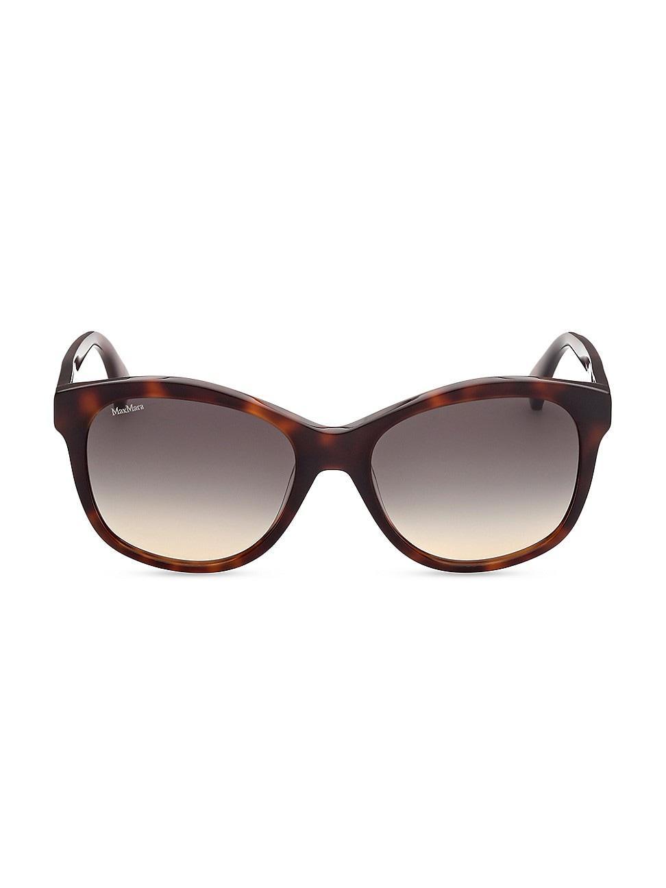 Womens 56MM Butterfly Sunglasses - Dark Havana Product Image