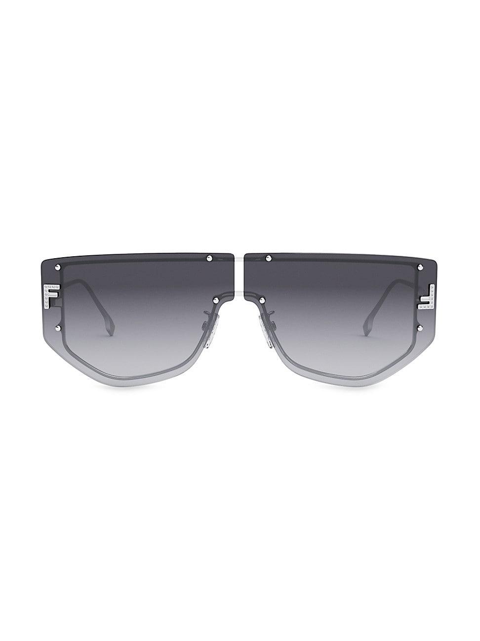 Mens Metal Sun Rectangular Shield Sunglasses Product Image