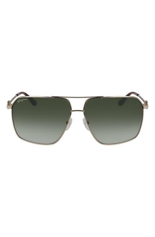 FERRAGAMO 62mm Oversize Gradient Navigator Sunglasses Product Image