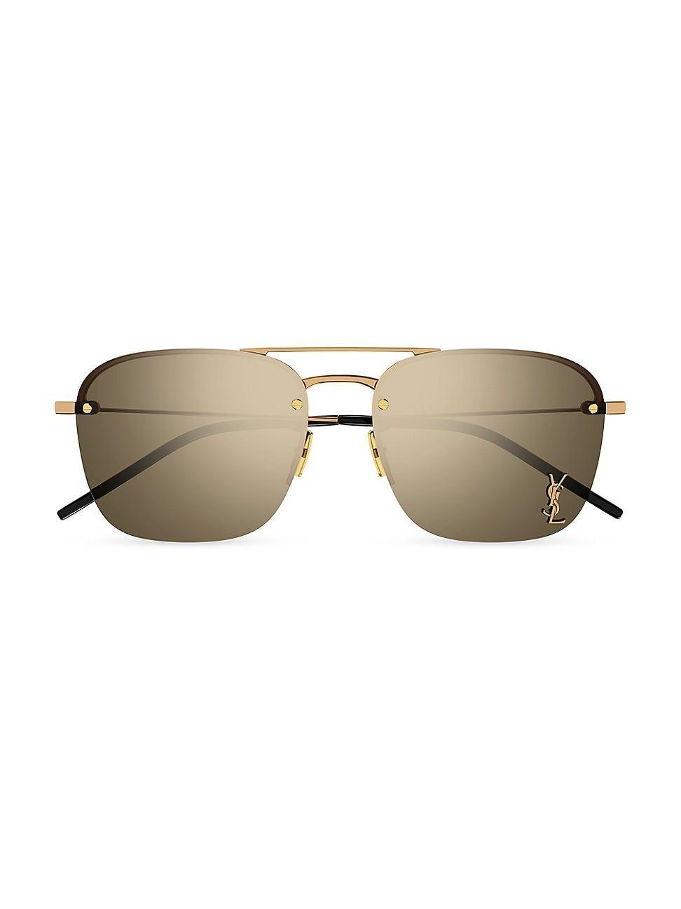 Saint Laurent Monogram Pin Navigator Sunglasses, 59mm Product Image