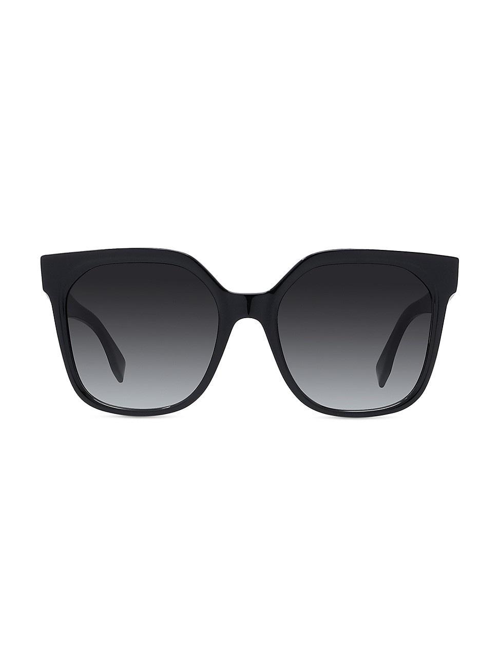 Fendi Lettering 55mm Gradient Geometric Sunglasses Product Image