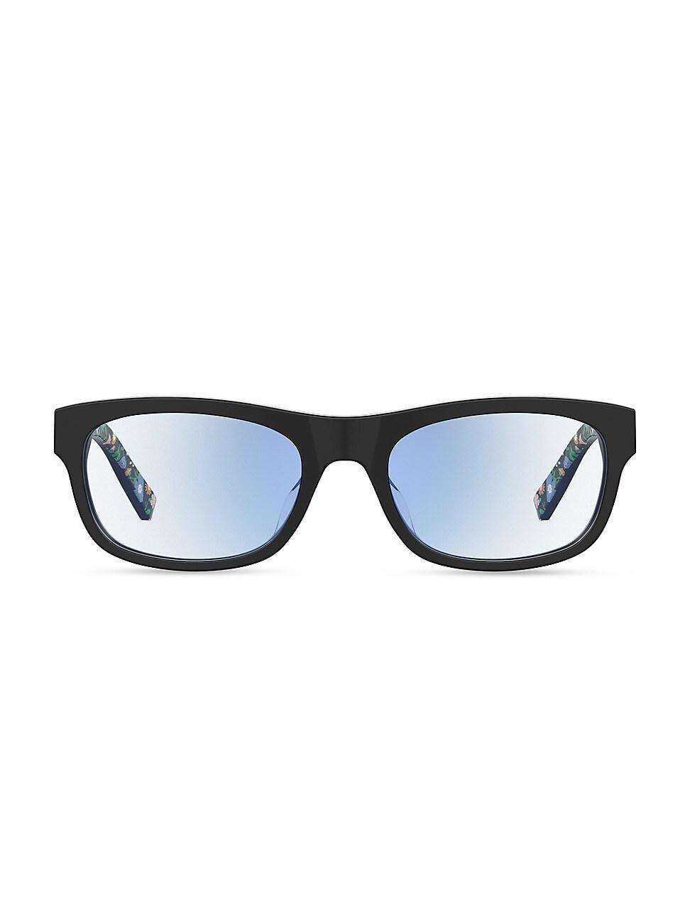 Womens Evie 51MM Rectangle Blue Block Optical Glasses Product Image