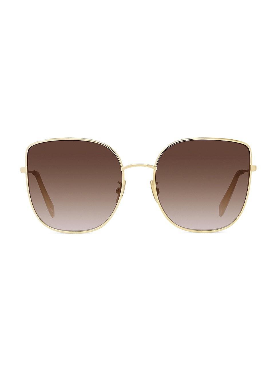 Womens 59MM Metal Cat Eye Sunglasses Product Image