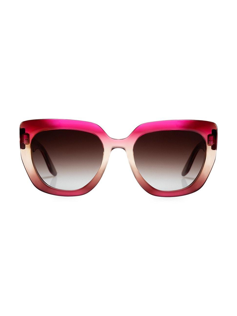 FENDI Womens Lettering 57mm Butterfly Sunglasses Product Image