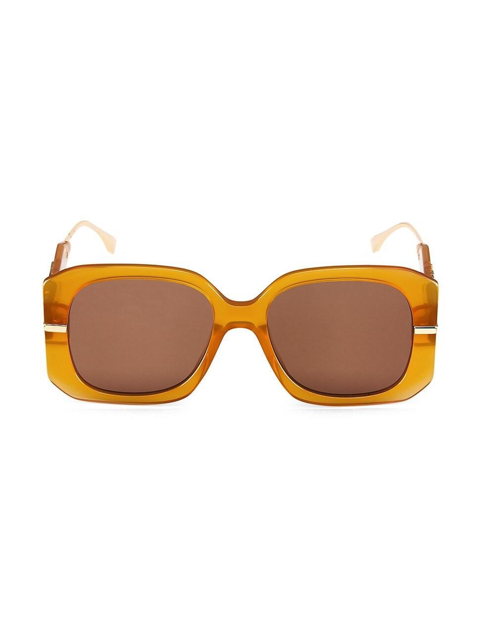 Oversized Logo Square Acetate & Metal Sunglasses Product Image