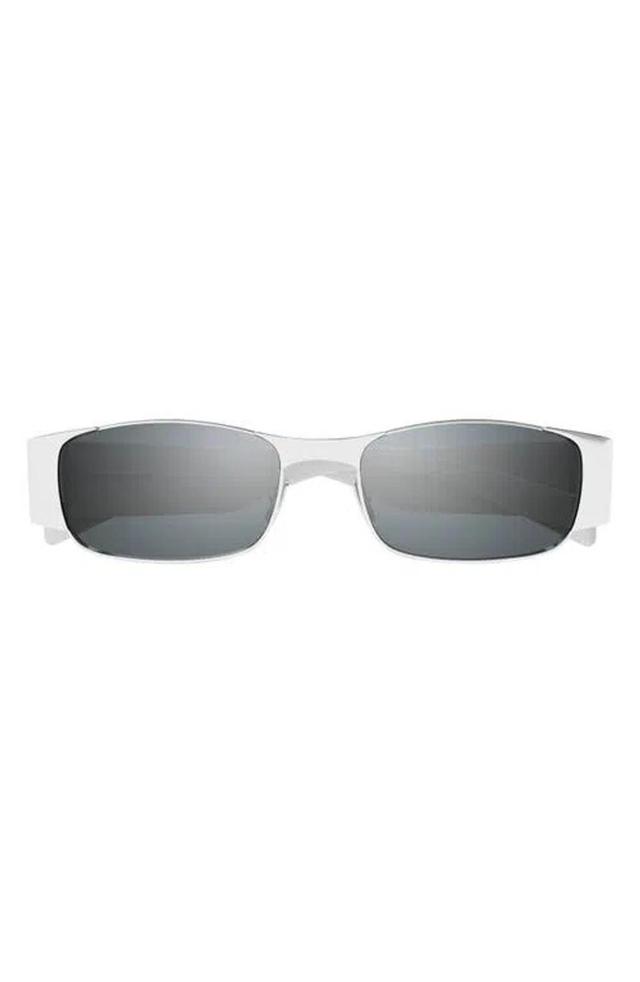 SAINT LAURENT 54mm Rectangular Sunglasses In Silver Product Image