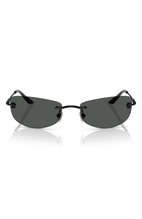 FERRAGAMO Men's Gancini Evolution Acetate Rectangle Sunglasses In Black Product Image