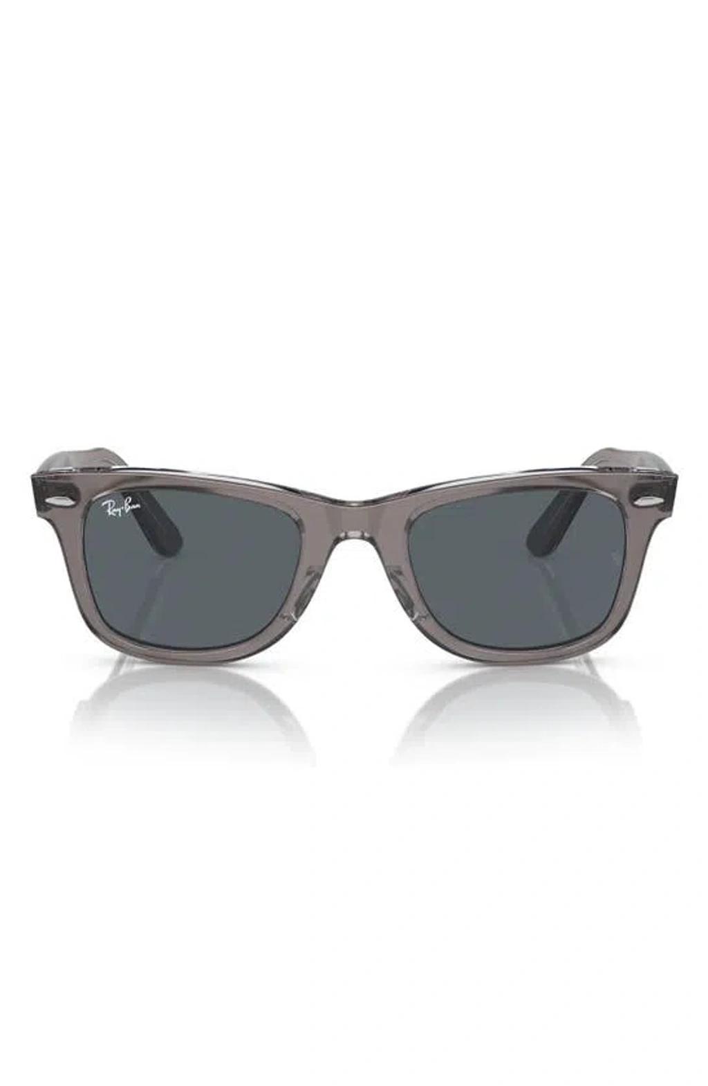 RAY BAN 53mm Square Sunglasses In Transparent Brown Product Image