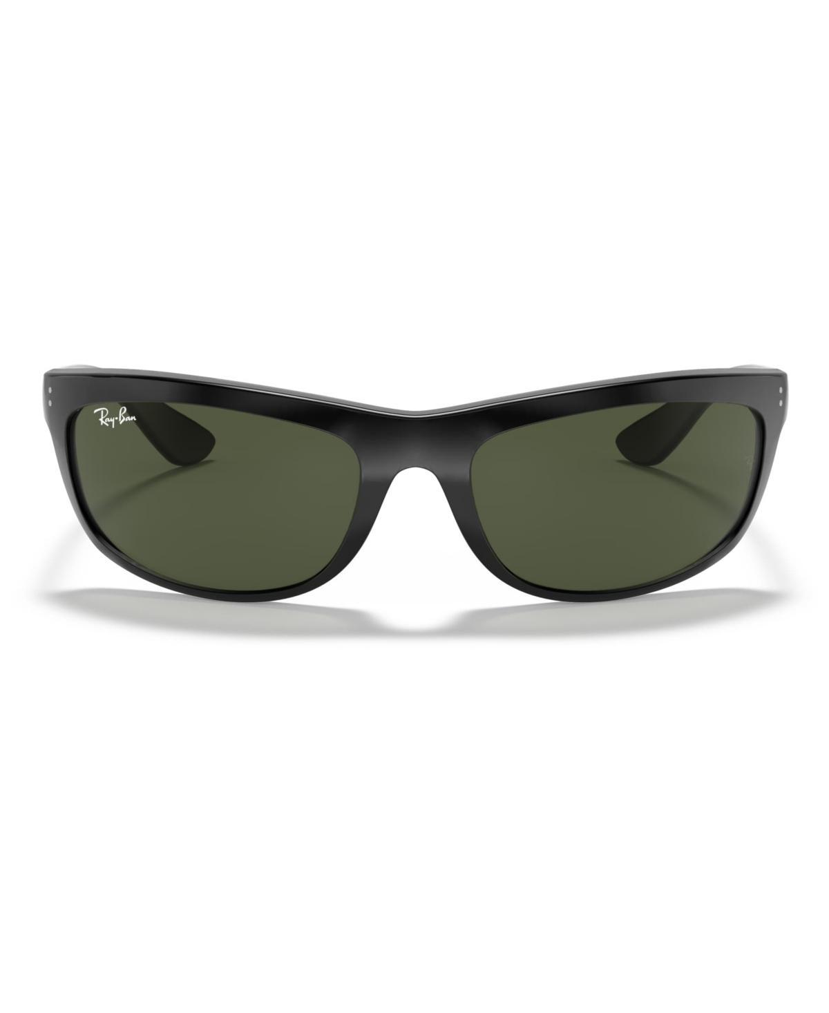 Ray-Ban Balorama Sunglasses Black Frame Green Lenses 62-19 Product Image