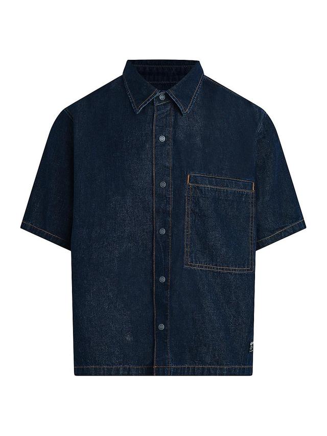 Mens Cropped Denim Shirt Product Image