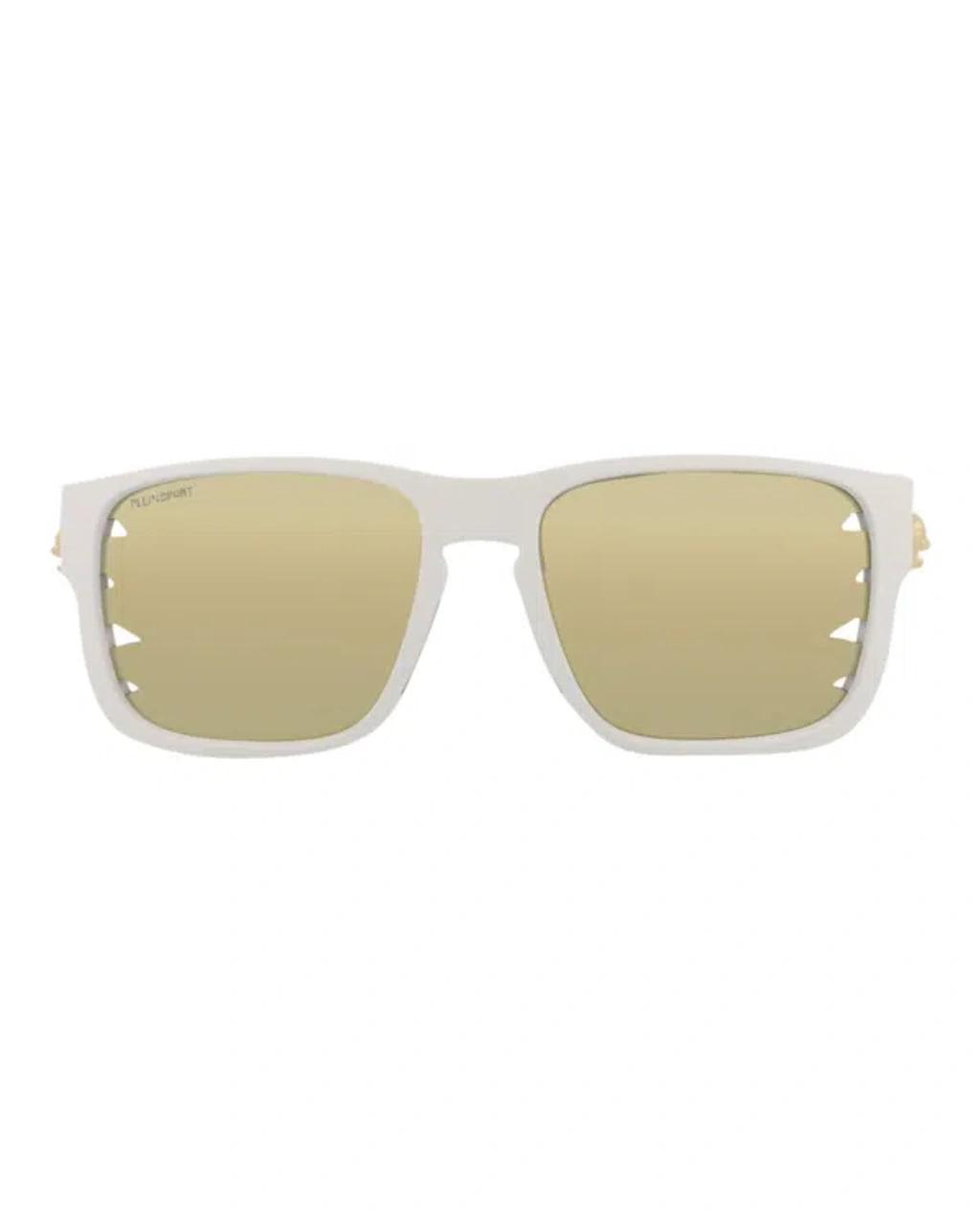 Square-frame Injection Sunglasses In Yellow Product Image