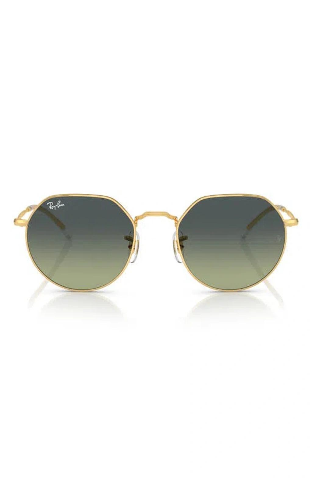 RAY BAN Jack Round Sunglasses In Gold Flash Product Image