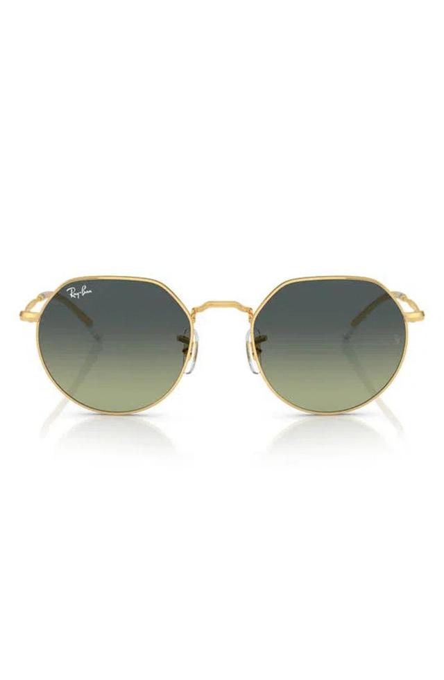 RAY BAN Jack Round Sunglasses In Gold Flash Product Image