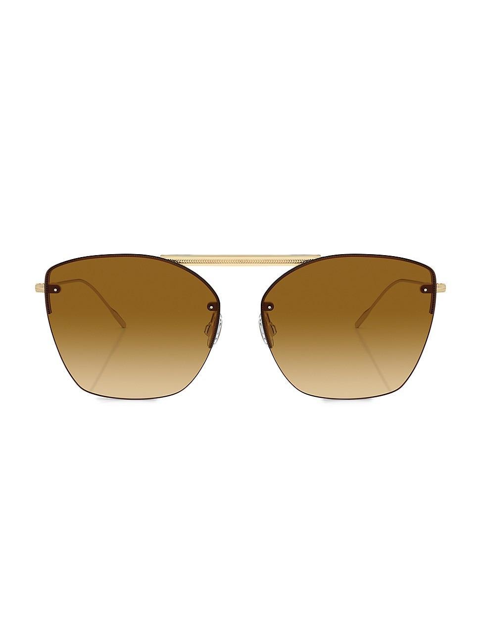 Oliver Peoples Ziane 61mm Gradient Mirrored Sunglasses Product Image