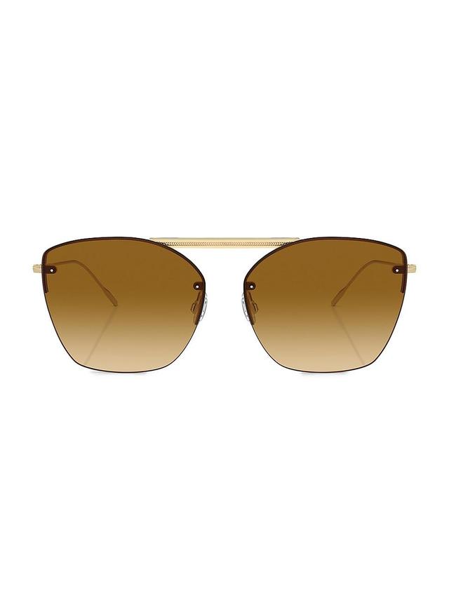 Oliver Peoples Ziane 61mm Gradient Mirrored Sunglasses Product Image