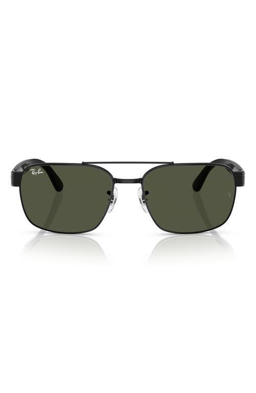 RAY BAN Ray-ban 58mm Square Sunglasses In Black Product Image