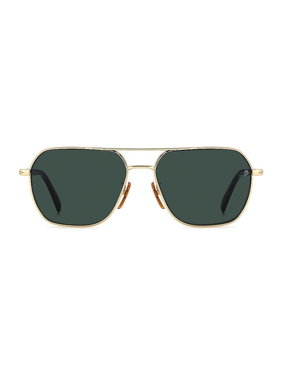 Mens 59MM Metal Aviator Sunglasses Product Image