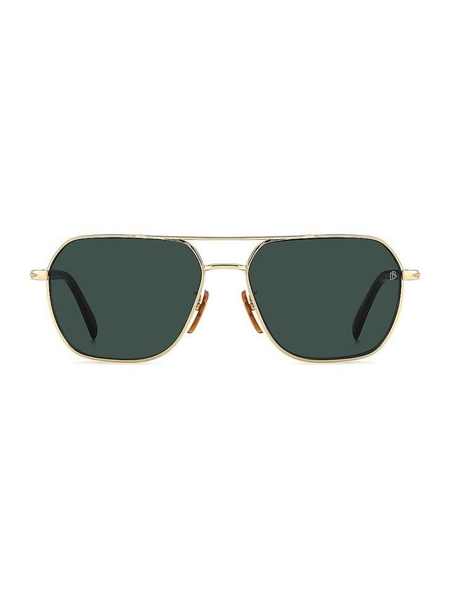 Mens 59MM Metal Aviator Sunglasses Product Image