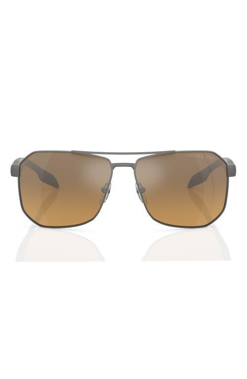 Prada Linea Rossa Mens Polarized Sunglasses, Ps 51VS 62 - GUNMETAL RUBBER Product Image