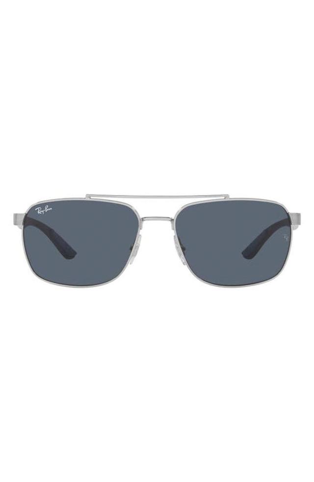 RAY BAN 59mm Aviator Sunglasses In Silver Product Image