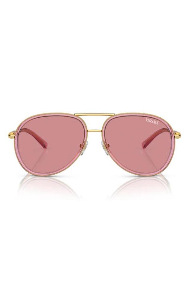 60mm Pilot Sunglasses In Pink Product Image