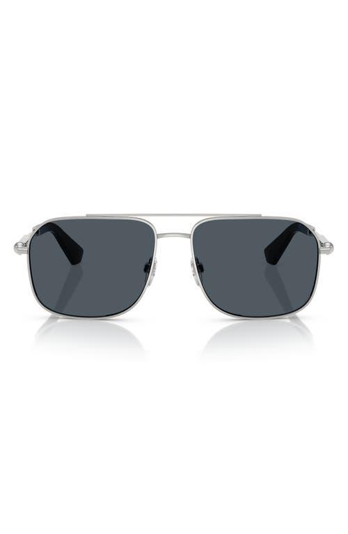 BURBERRY 59mm Pilot Sunglasses In Silver Product Image