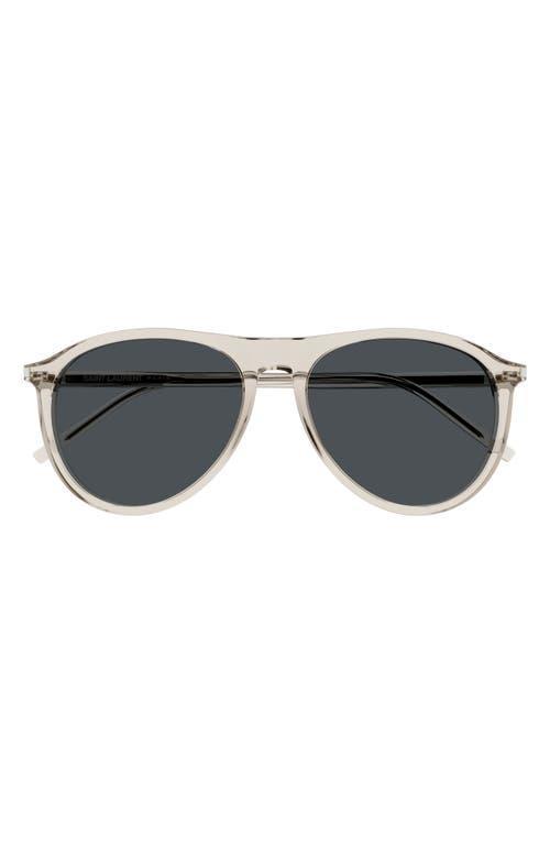 Eyewear Aviator Frame Sunglasses In Beige Product Image