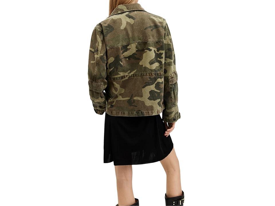 AllSaints Elm Camo Jacket (Camo Green) Women's Vest Product Image