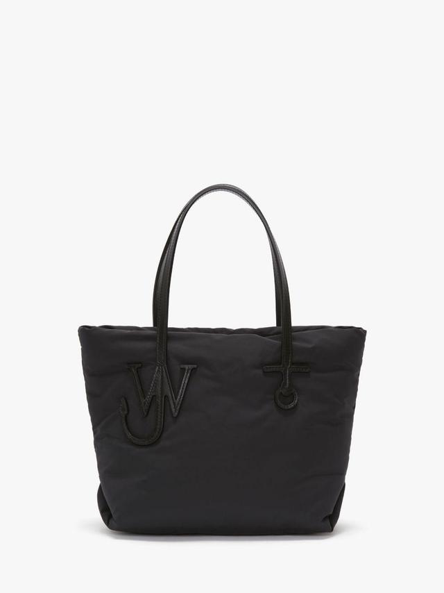 SMALL PUFFY ANCHOR TOTE - NYLON TOTE BAG in black | JW Anderson US  Product Image